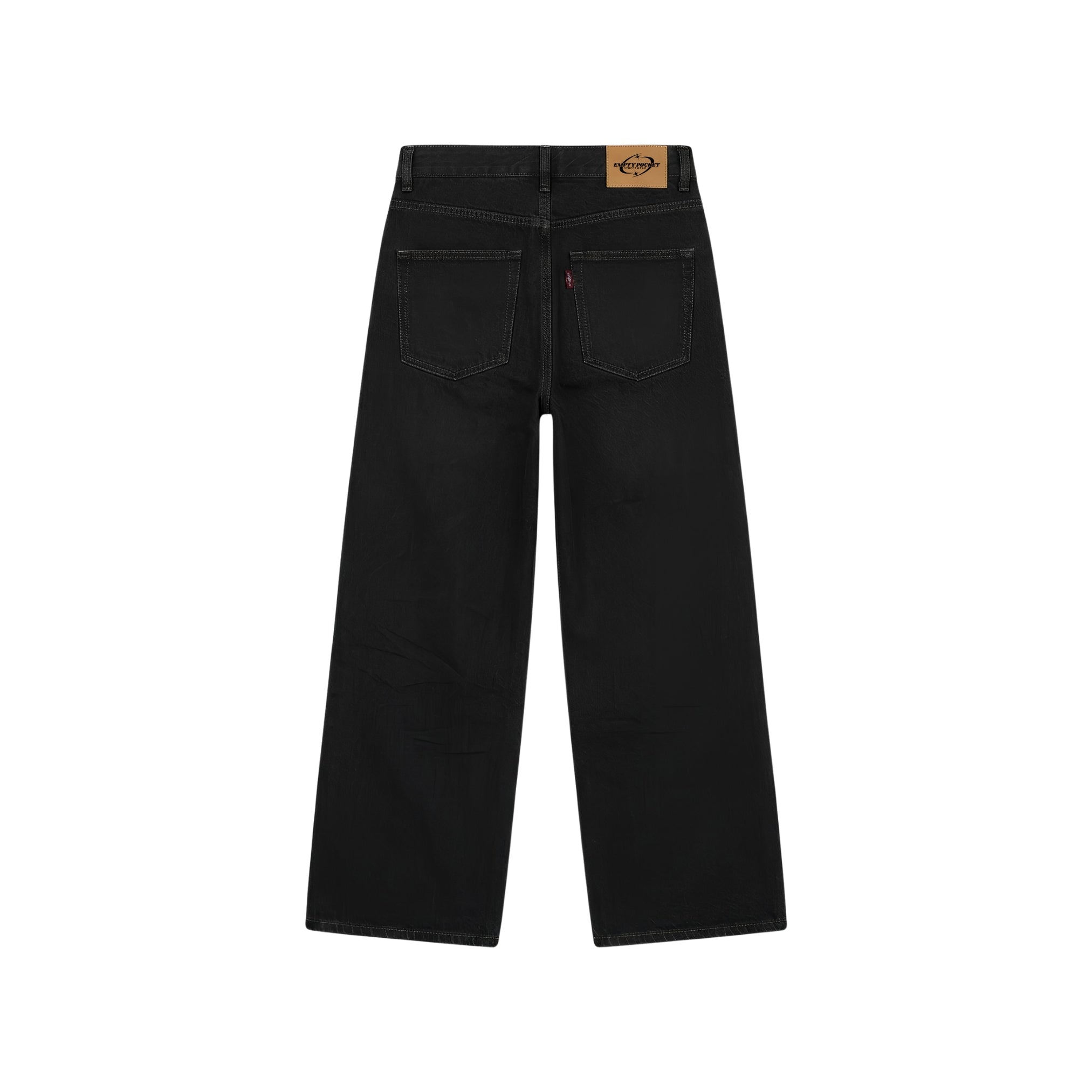 Double knee black baggy jeans