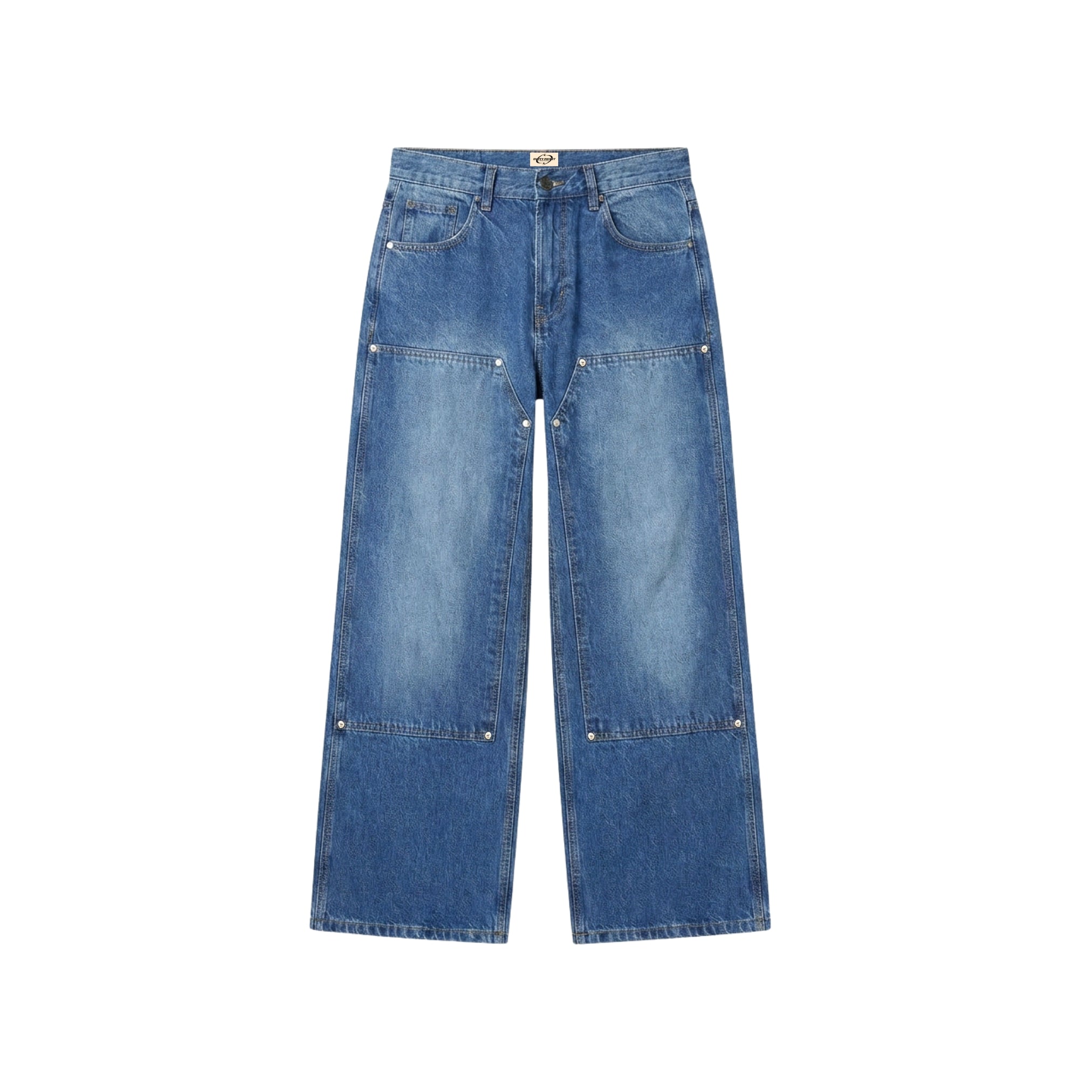 Double knee light blue baggy jeans
