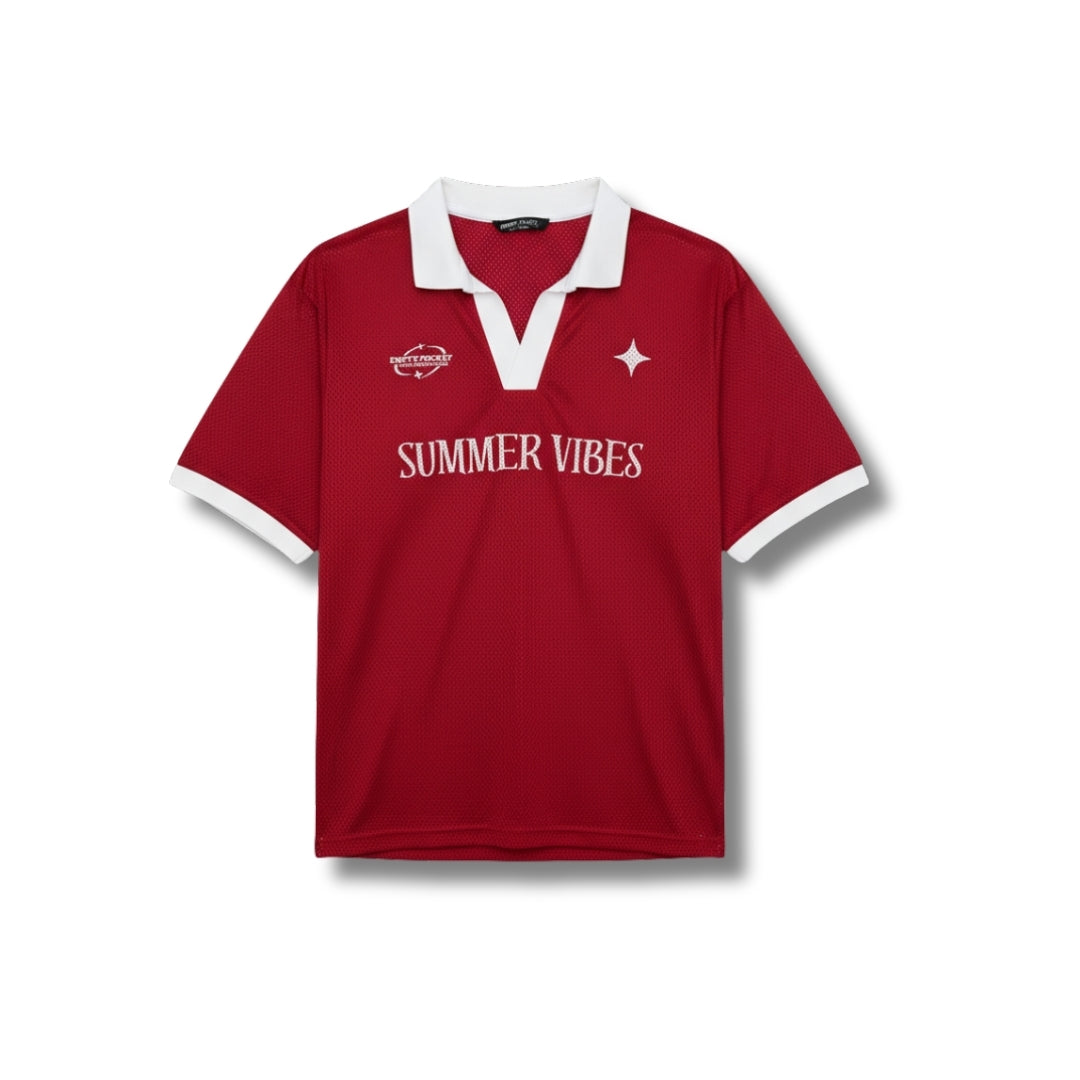 Empty Pocket Summer Vibes Polo (Red)