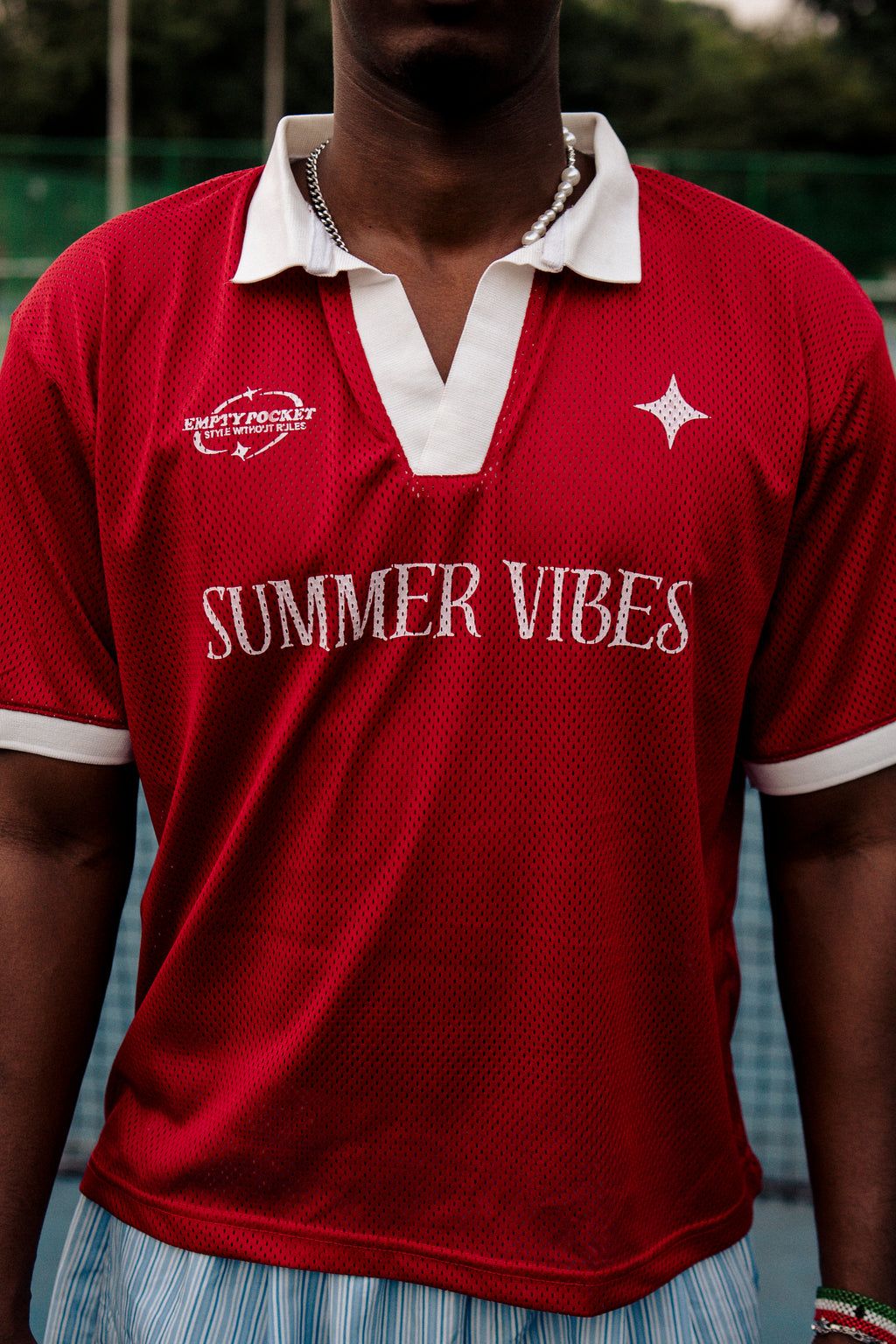 Empty Pocket Summer Vibes Polo (Red)