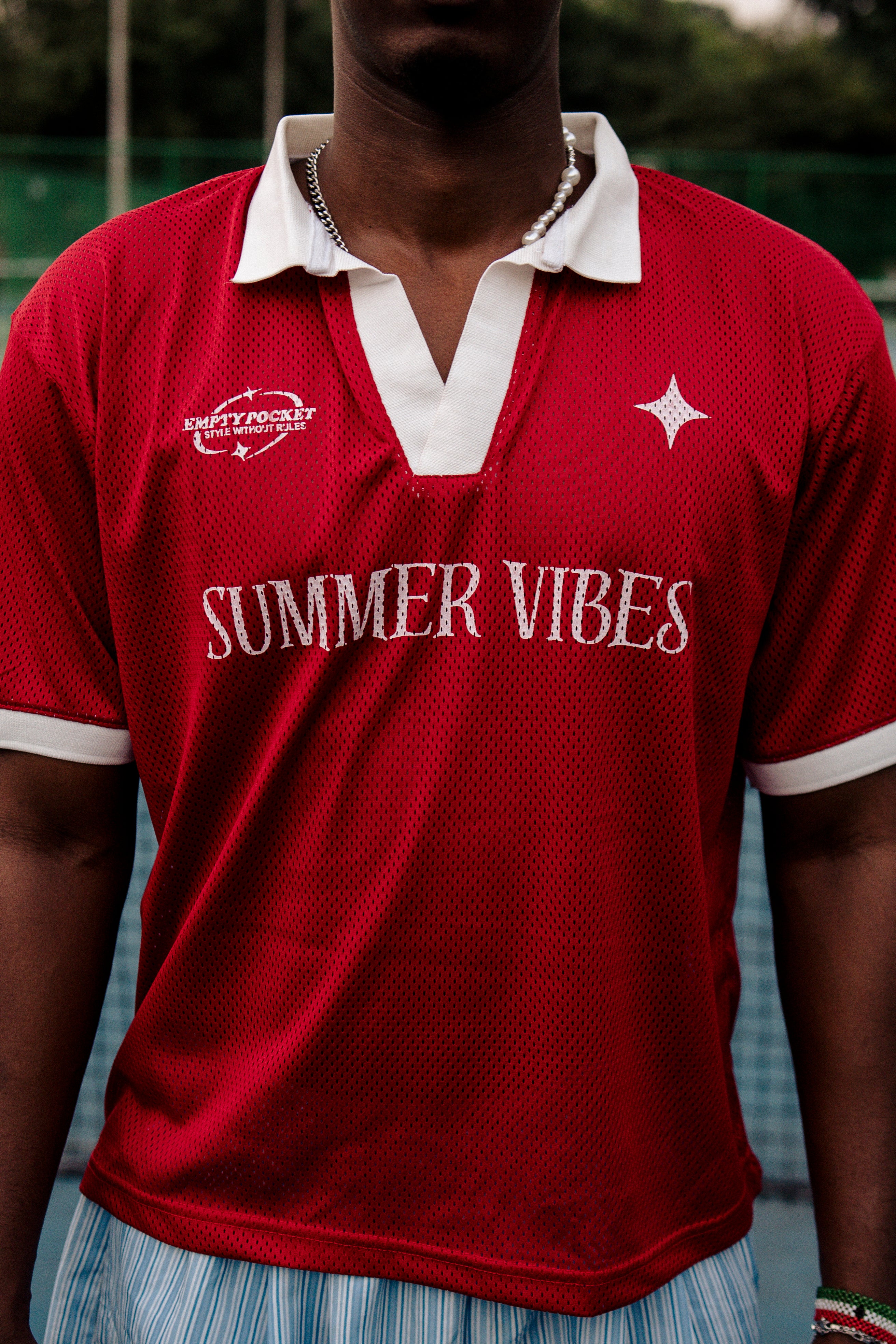 Empty Pocket Summer Vibes Polo (Red)