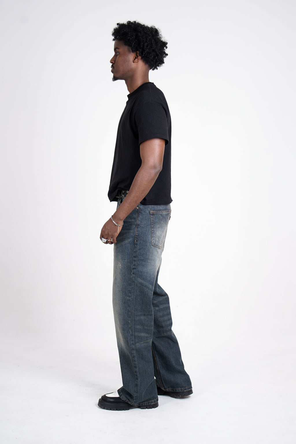 Whisker Blue Dirty Jeans For Him