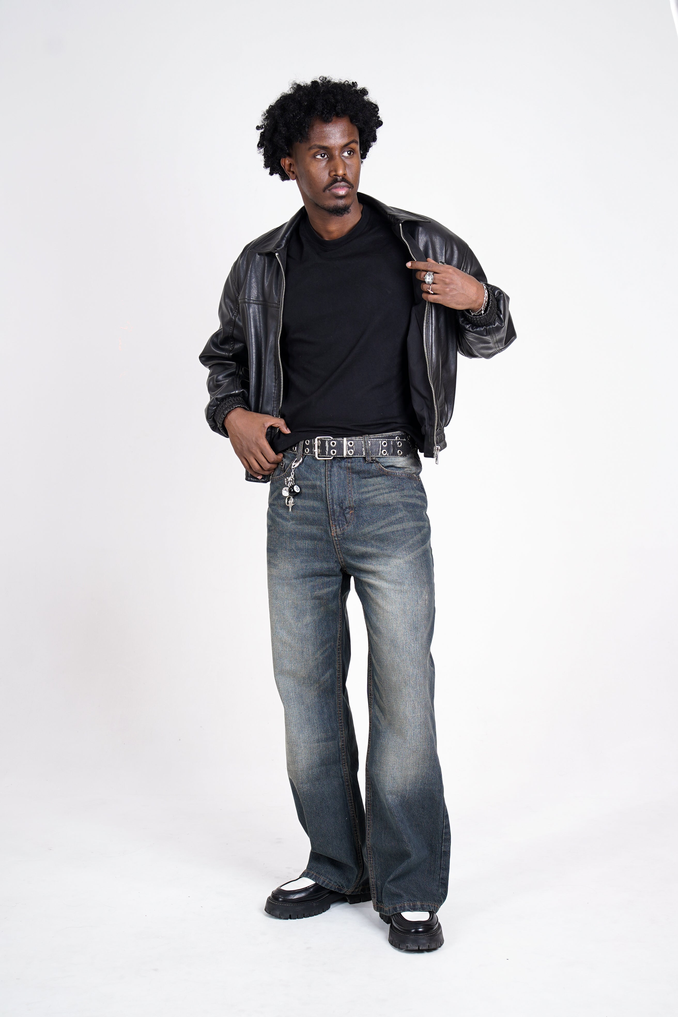 Whisker Blue Dirty Jeans For Him