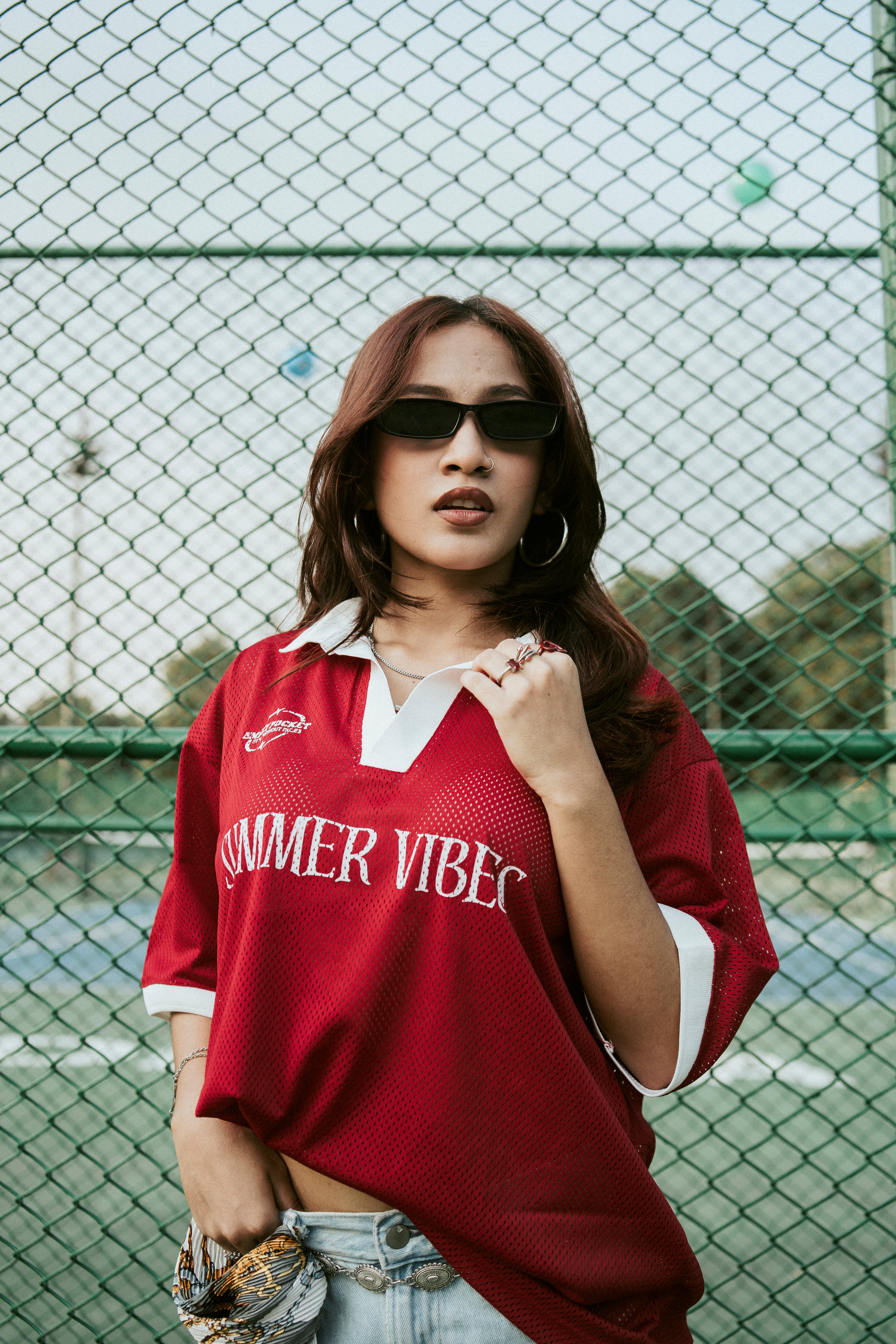 Empty Pocket Summer Vibes Polo (Red)