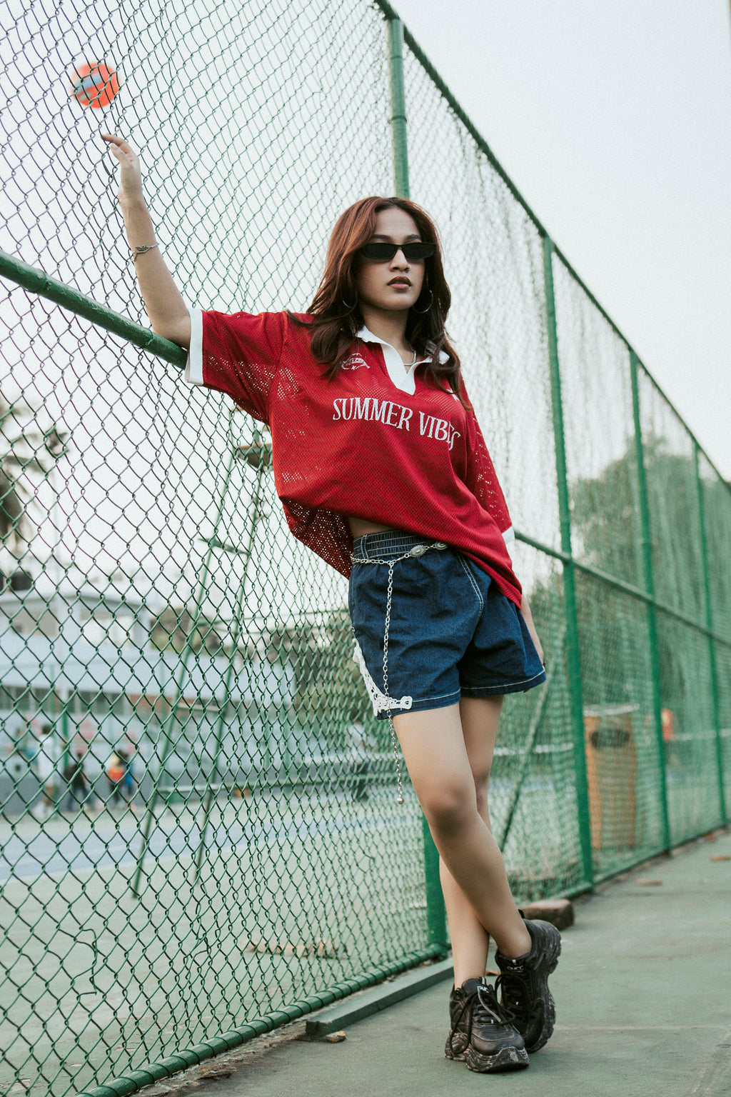 Empty Pocket Summer Vibes Polo (Red)